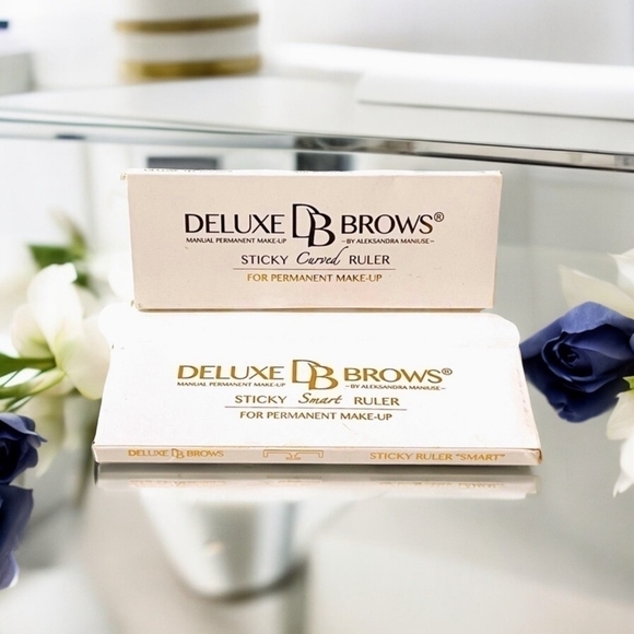 NIB DB Deluxe Brows Sticky Curved Ruller For Brows Make Up - Picture 1 of 2